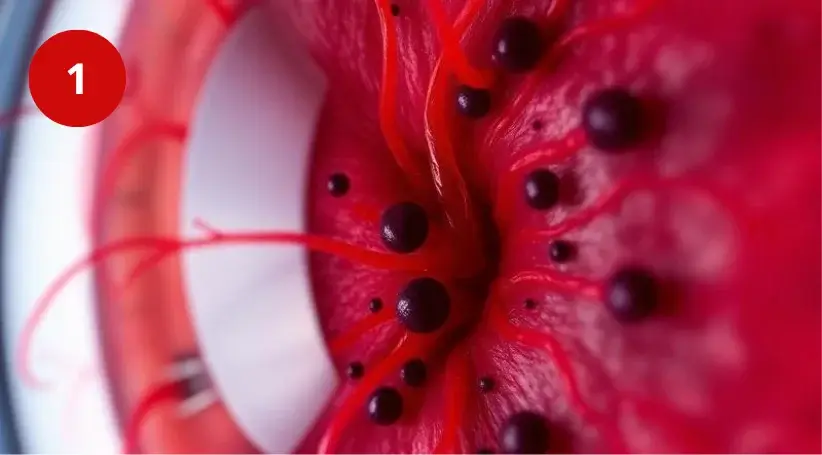 Stage 1: Vision chaos - blurry text and light glare affecting daily life